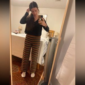 Backbeat co cotton striped pants size m/l